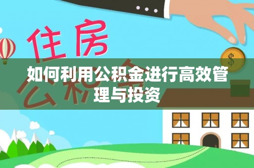 威海如何利用公积金进行高效管理与投资